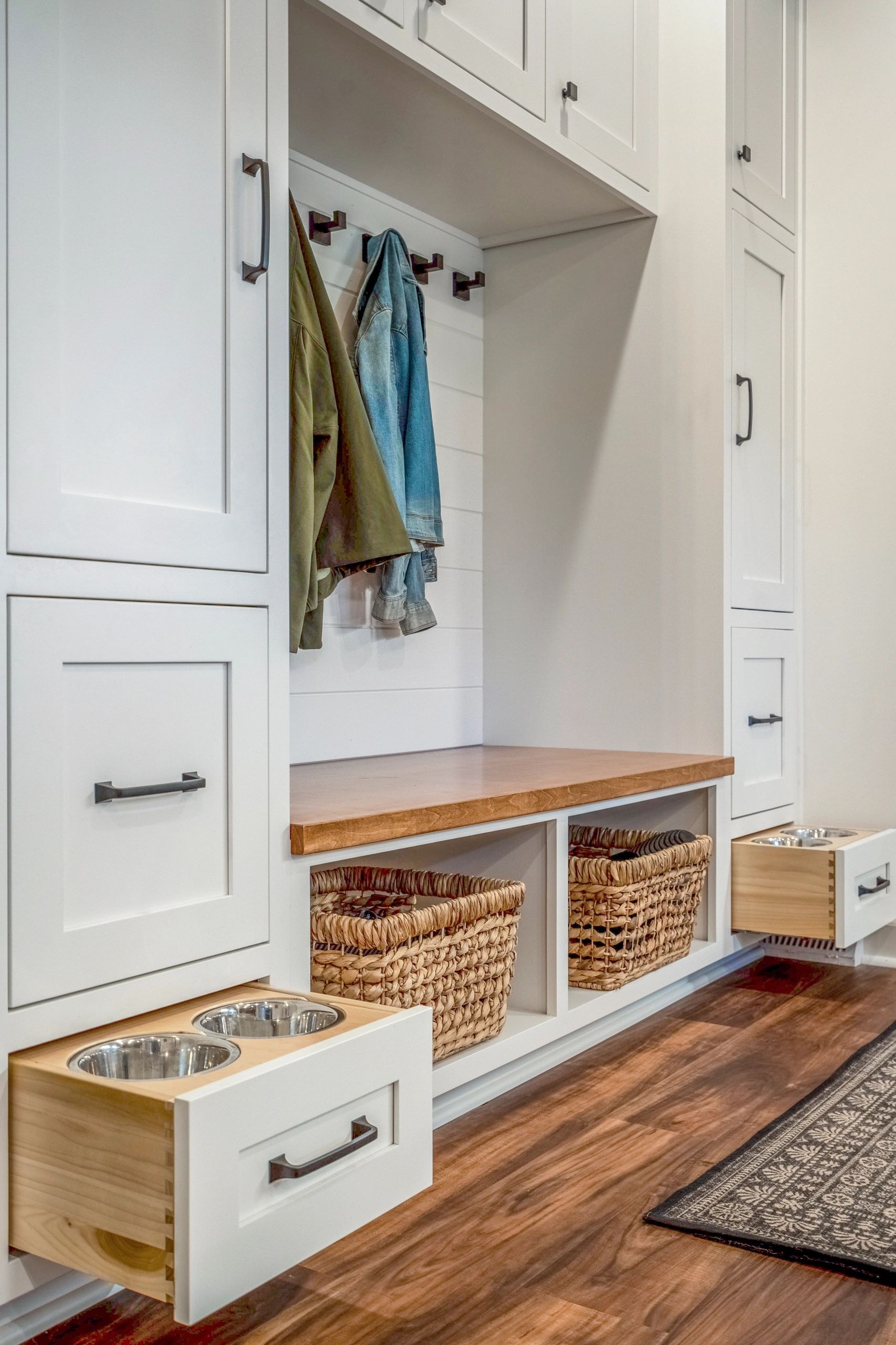 Custom mudroom cabinetry and built-ins